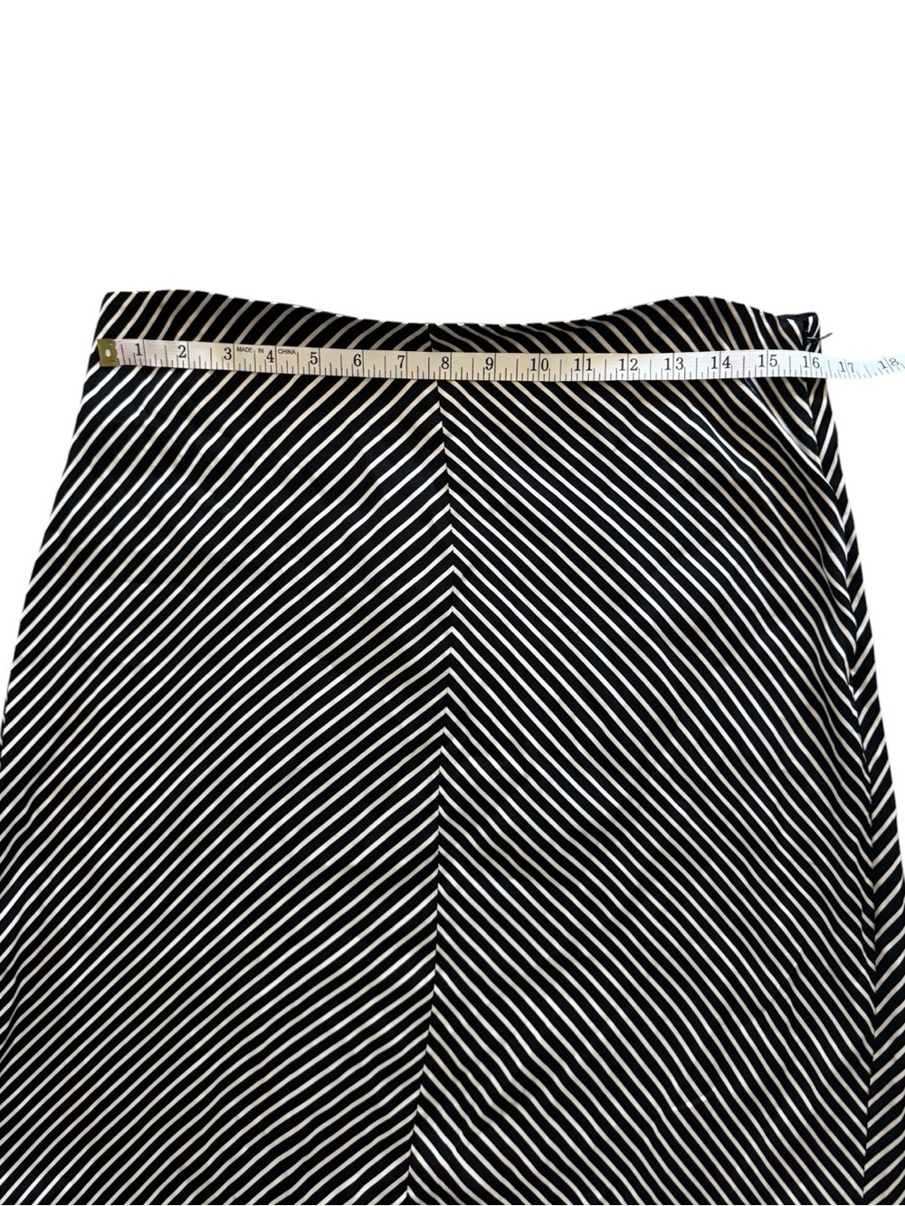 REISS Ivy Striped Lace Trim Midi Skirt NWT - Picture 6 of 7